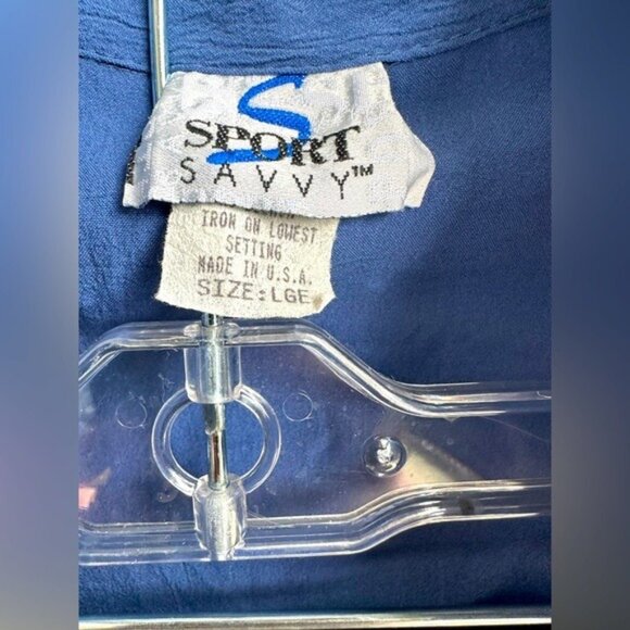 Sport Savvy Womens 2-Piece Loungewear Set with Floral Jacket/ Blue Pants Vintage - Picture 3 of 7